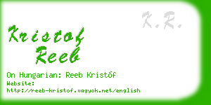 kristof reeb business card